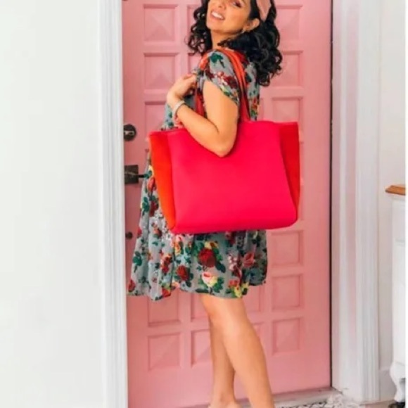 NWOT SummerSalt Beach Tote Pink Red - Picture 2 of 16